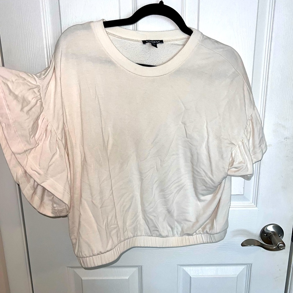 Cream Cropped Top